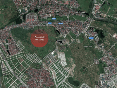 Vị trí Bệnh viện Quốc tế Hà Đông và Aeon Mall Hà Đông
