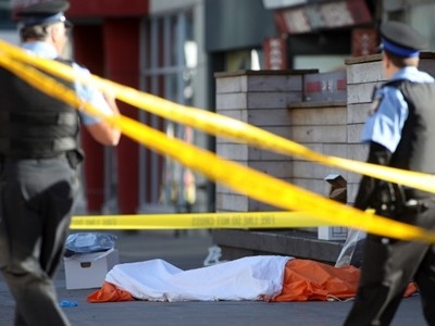 Hiện trường vụ lao xe ở Canada. Ảnh: AFP.