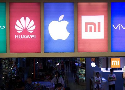 Top 5 hãng smartphone hàng đầu chi phối thị trường điện thoại Trung Quốc.
