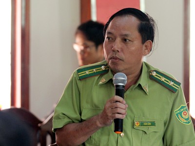 Ông Trần Lanh bị cách chức Hạt trưởng Kiểm lâm rừng phòng hộ Nam Sông Bung. Ảnh: Đắc Thành.