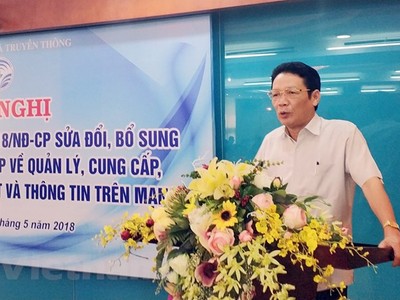 Thứ trưởng Hoàng Vĩnh Bảo cho hay, Nghị định 27 đã cập nhật tình hình mới, bỏ bớt những điều chưa hợp lý để tháo gỡ khó khăn cho doanh nghiệp. (Ảnh: T.H/Vietnam+)