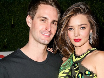 Evan Spiegel và Miranda Kerr. Ảnh: Vanity Fair