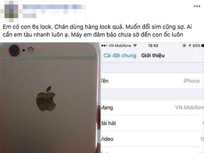 Một chủ đề rao bán iPhone khóa mạng trên Facebook.