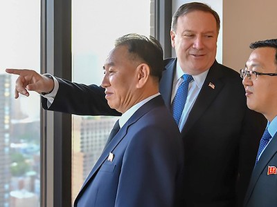 Ngoại trưởng Mỹ gặp các quan chức hàng đầu Triều Tiên tại New York. Ảnh: AFP/Getty.