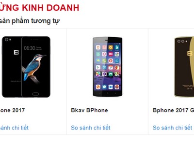 Thông báo Bphone bị ngừng kinh doanh trên TGDD.