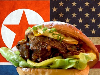 Món bánh The Burger for World Peace (Bánh burger vì hòa bình thế giới) của Wolf Burgers. Ảnh: Wolf Burgers.