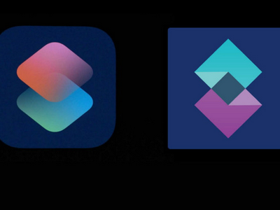 Logo Shortcuts của Apple (bên trái) và logo của Shift (bên phải).