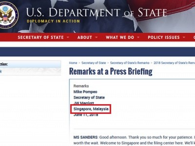 Lỗi sai sót trong tài liệu do Bộ Ngoại giao Mỹ công bố hôm 11/6. Ảnh chụp màn hình.