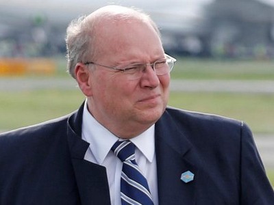 Phó chánh văn phòng Nhà Trắng Joe Hagin trong chuyến công tác đầu tháng 6/2018. Ảnh: AFP.