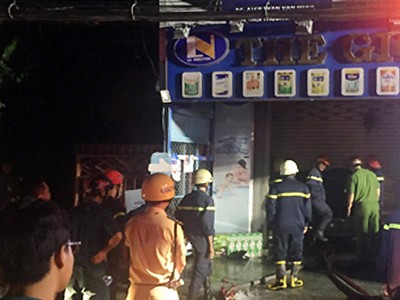 Hiện trường vụ cháy. Ảnh: Trung Hoàng.