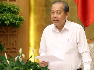 Phó thủ tướng Trương Hoà Bình phát biểu chỉ đạo Hội nghị. Ảnh: Bá Đô.