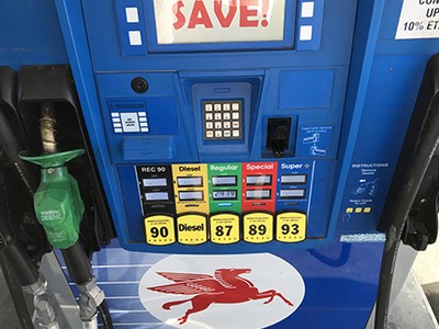 Một điểm đổ xăng tại Mỹ.