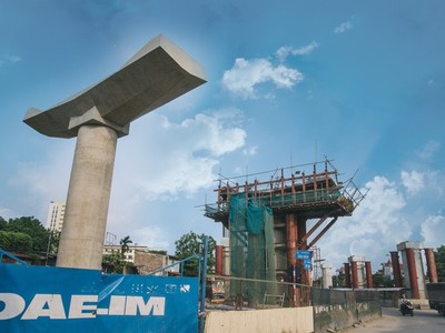 Dự án đường sắt đô thị Nhổn- ga Hà Nội vẫn chưa biết khi nào về đích (Ảnh: Toàn Vũ).