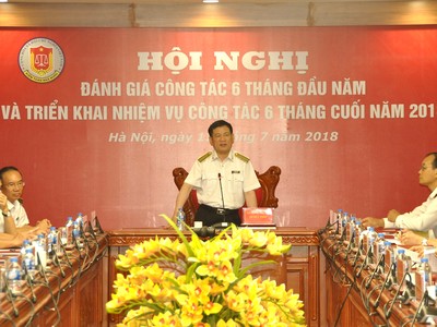 Tổng Kiểm toán Nhà nước Hồ Đức Phớc tại Hội nghị. Ảnh:VGP/Huy Thắng.