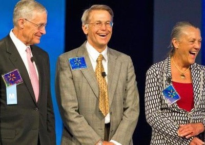 Bà Alice Walton, ông Jim Walton và ông Rob Walton là 3 người con của nhà sáng lập Walmart Ảnh: CNBC.