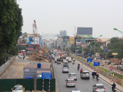 Cầu vượt tại nút giao An Dương.