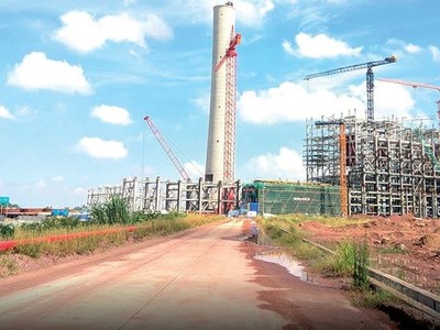 Dự án Nhiệt điện BOT Hải Dương, vốn đầu tư gần 2 tỷ USD vẫn... đang được triển khai. Ảnh: S.T.