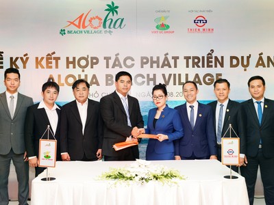 Lễ ký kết phát triển dự án Aloho Beach Village.
