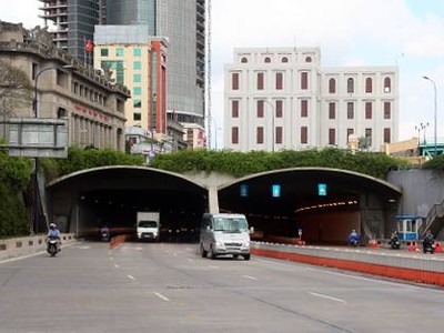 Hầm vượt sông Sài Gòn. Ảnh: Hữu Công.