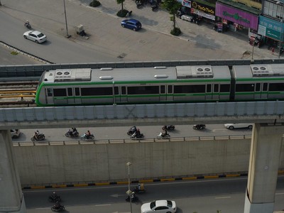 Đoàn tàu chạy thử ngày 1/8 vừa qua. Ảnh: VGP.