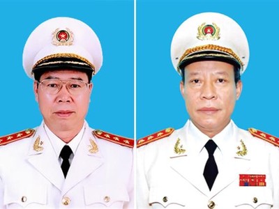 Thượng tướng Bùi Văn Nam và Thượng tướng Lê Quý Vương.