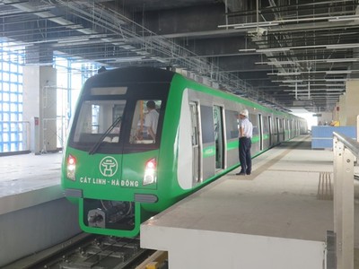 Dự án đường sắt đô thị Cát Linh - Hà Đông sẽ vận hành thử nghiệm toàn tuyến vào 30/8/2018.