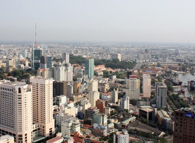 Quần thể khách sạn cao cấp tại quận 1, TP HCM. Ảnh: Vũ Lê.