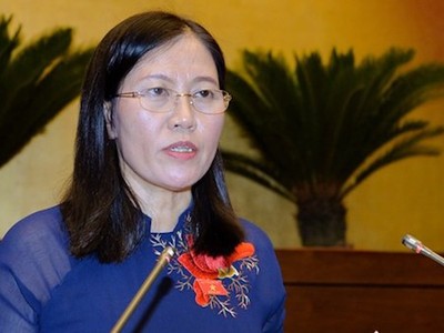Chủ nhiệm Ủy ban Tư pháp Lê Thị Nga. Ảnh: Văn phòng Quốc hội.