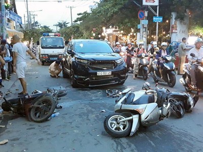 Hiện trường tai nạn. Ảnh: Tin Tin.