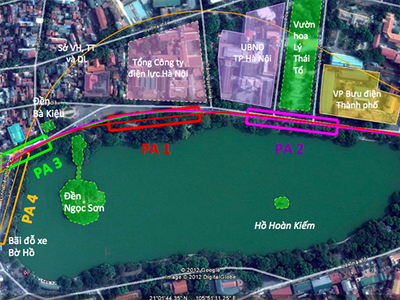 Phương án 1 (màu đỏ) vị trí đặt ga C9