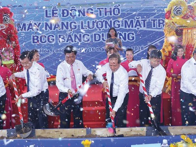 Khởi công Nhà máy năng lượng mặt trời BCG Băng Dương đầu tiên tại Long An 