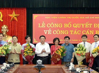 Nhân sự mới Học viện Chính trị Quốc gia Hồ Chí Minh