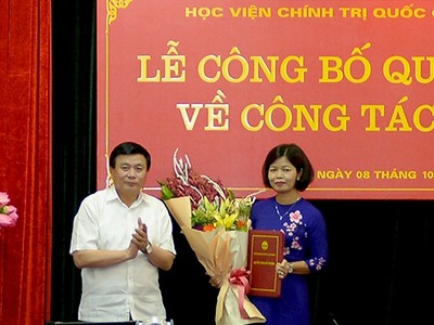 Nhân sự mới Học viện Chính trị Quốc gia Hồ Chí Minh