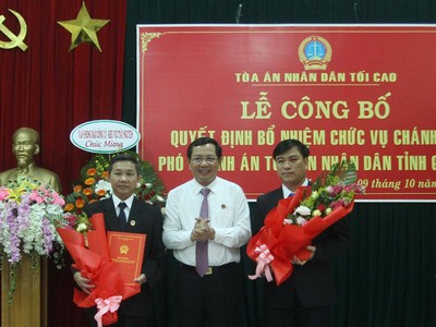 Tòa án nhân dân tối cao bổ nhiệm nhân sự mới