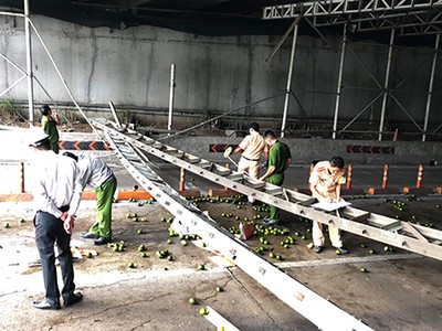 Hiện trường vụ việc. Ảnh: Quế Biên.