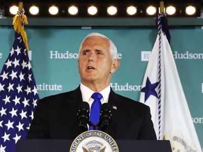 Phó Tổng thống Mỹ Mike Pence chỉ trích Trung Quốc trong bài phát biểu hôm 4/10. (Ảnh: Reuters).