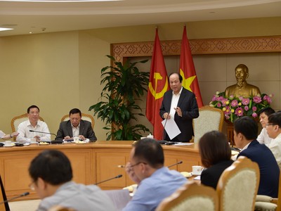 Bộ trưởng-Chủ nhiệm VPCP Mai Tiến Dũng phát biểu tại buổi làm việc. Ảnh: VGP/Nhật Bắc.