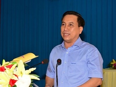 Chủ tịch TP Trà Vinh Diệp Văn Thạnh khi đương chức. Ảnh: Cổng thông tin tỉnh Trà Vinh.