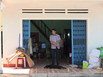 Căn nhà thuê làm trụ sở tạm để phục vụ việc đo đạc. Ảnh: Vinh Đỗ.