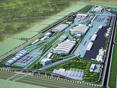 Phối cảnh tổng thể ga Ngọc Hồi.