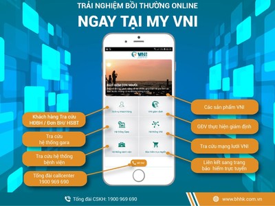 VNI triển khai ứng dụng giám định bồi thường online - My VNI
