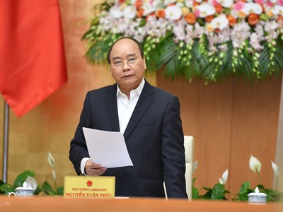 Thủ tướng chủ trì phiên họp thường kỳ của Chính phủ (ảnh: VGP).