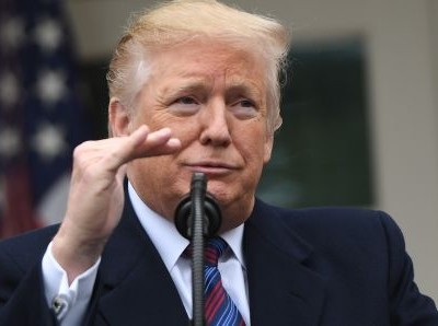 Tổng thống Mỹ Donald Trump trả lời trước báo giới tại Nhà Trắng ngày 4/1. Ảnh: Saul Loeb/AFP.