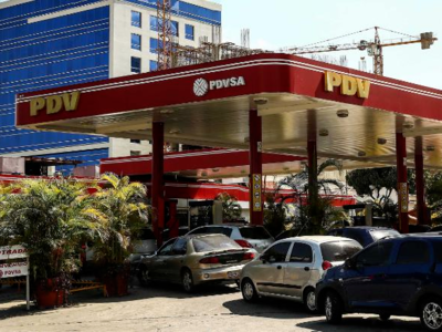 Một trạm xăng của PDVSA tại Venezuela. Ảnh: AFP.