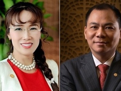 Bà Nguyễn Thị Phương Thảo và ông Phạm Nhật Vượng.