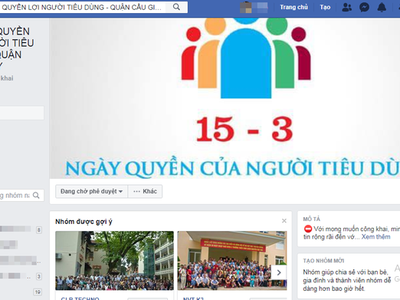 Trang Facebook Bảo vệ quyền lợi người tiêu dùng quận Cầu Giấy.