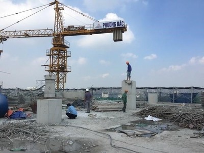 Khu vực sàn tầng 19 đã phá dỡ xong. (Ảnh: Minh Nghĩa/TTXVN).