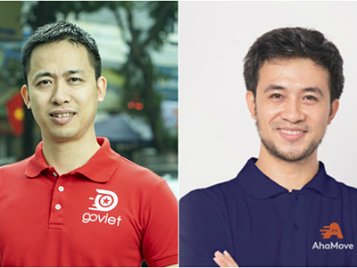 Ông Nguyễn Vũ Đức (bên trái) và ông Nguyễn Xuân Trường (bên phải) lần lượt rời ghế CEO Go-Viet và AhaMove.