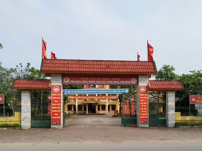 Trụ sở UBND xã Thạch Bằng. Ảnh: Đ.H