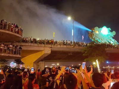 Cầu Rồng sẽ tạm dừng phun lửa, phun nước trong 5 đêm diễn ra lễ hội pháo hoa quốc tế.